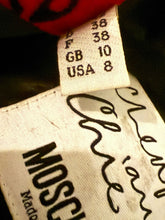 Load image into Gallery viewer, Moschino Cheap &amp; Chic Red &amp; Black Velvet Parole Vest
