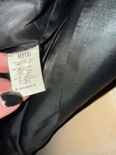 Load image into Gallery viewer, Moschino Black Wool Taffeta Ruffle Pea Coat
