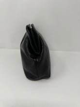 Load image into Gallery viewer, Moschino Black Leather Question Mark Clutch Bag Purse
