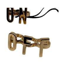 Load image into Gallery viewer, Moschino Gold Fashion Fash On Fash Off  Kunckle Rings Set of 3
