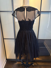 Load image into Gallery viewer, MCQ Alexander McQueen Size IT 36 Black Tulle Feather Lace Dress

