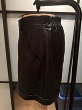 Load image into Gallery viewer, Ellie Mae Black Leather High Waisted Shorts
