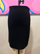 Load image into Gallery viewer, Moschino Size 4 Black Wool Crepe Straight Skirt
