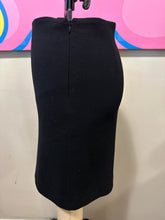 Load image into Gallery viewer, Moschino Size 4 Black Wool Crepe Straight Skirt
