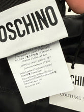 Load image into Gallery viewer, Moschino Gold Logo Black Leather Baseball Cap
