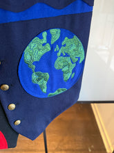Load image into Gallery viewer, Moschino Cheap &amp; Chic Blue &amp; Black Fire Air Water Earth Vest
