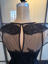 Load image into Gallery viewer, MCQ Alexander McQueen Size IT 36 Black Tulle Feather Lace Dress
