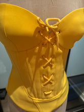 Load image into Gallery viewer, Moschino Size 4 Yellow Lace up Corset
