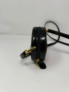 Moschino Black & Red Heart Circle Crossbody Bag