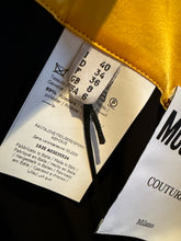 Load image into Gallery viewer, Moschino Black &amp; Yellow Satin Bow Pants
