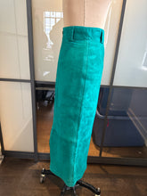 Load image into Gallery viewer, Complice Size 4 Teal Green Suede Pencil Skirt
