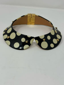 Louis Vuitton x Yayoi Kusama Black & White Polka Dot Peter Pan Collar Choker