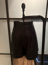 Load image into Gallery viewer, Ellie Mae Black Leather High Waisted Shorts
