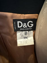 Load image into Gallery viewer, D&amp;G Dolce &amp; Gabbana Black Wool Crepe Coat Silver Snaps
