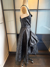 Load image into Gallery viewer, Moschino Size 6 Black Moto Silver Snaps Dress
