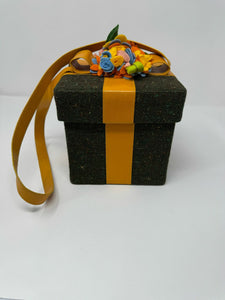 Moschino Tweed Leather Box Bag  Purse