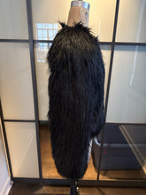 Load image into Gallery viewer, Moschino x H&amp;M Black Faux Fur Coat
