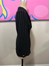 Load image into Gallery viewer, Escada Size M/ L Black &amp; White Wool Pinstripe Blazer
