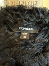 Load image into Gallery viewer, Express Black Size XS Shearling Fur Coat
