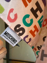 Load image into Gallery viewer, Moschino Pink Silk Letters Dress Scarf
