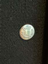 Load image into Gallery viewer, D&amp;G Dolce &amp; Gabbana Black Wool Crepe Coat Silver Snaps
