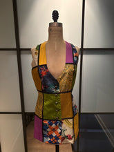 Load image into Gallery viewer, Todd Oldham Size S Purple Yellow Black Patchwork Vest
