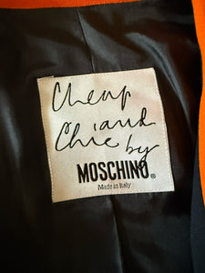 Moschino Cheap & Chic Navy & Orange Polka Dot Jacket The Nanny