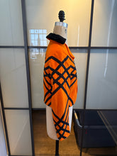 Load image into Gallery viewer, Moschino Cheap &amp; Chic Size 8 Orange &amp; Black Wool Jacket
