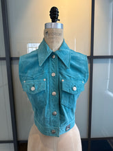 Load image into Gallery viewer, Versus Versace Teal Blue Suede Vest
