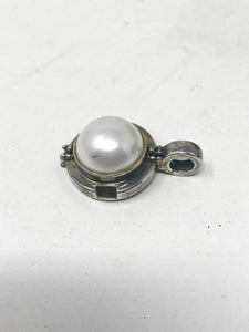 Michael Dawkins Sterling Silver Faux Pearl Enhancer Pendant 2870-55-11121