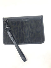 Load image into Gallery viewer, Alexander Wang Black Animal Print Calf Hair Wristlet Bag Purse 1-535-113021
