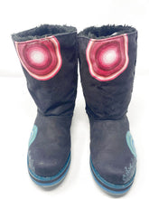 Load image into Gallery viewer, Desigual 40 Black Faux Fur Sueds Boots 2870-140-11121
