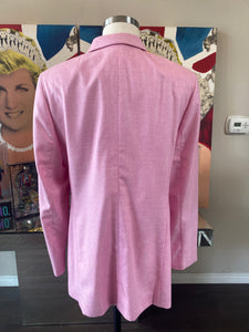 Akris Size 12 Pink Cashmere Silk Blazer