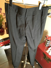 Load image into Gallery viewer, Dolce &amp; Gabbana Size 42 Black Wool Pin Stripe Pants 2400-299-11020
