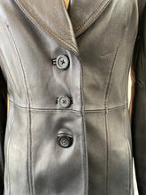 Load image into Gallery viewer, Caslon Black Leather Size XS Jacket Blazer
