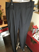 Load image into Gallery viewer, Dolce &amp; Gabbana Size 42 Black Wool Pin Stripe Pants 2400-299-11020
