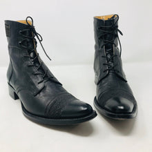 Load image into Gallery viewer, Gianni Barbato 37 Black Leather Ankle Lace Up Boots 2400-516-12820
