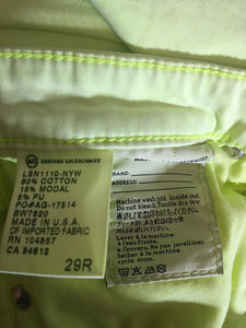 Adriano Goldschmed The Stilt Lime Green Stretch Cotton Jeans 2400-297-22920