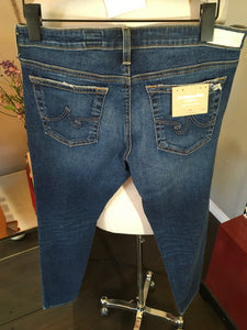 AG Size 30 Blue Ripped Super Skinny Ankle Legging Jeans 2400-327-31020