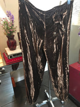 Load image into Gallery viewer, Theodore Size XS Brown Velour Pants Suit Track Set 2400-717-6620
