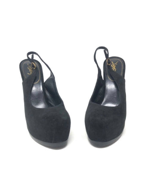 Yves Saint Laurent Black Trib Too Suede Pumps 1-532-112021