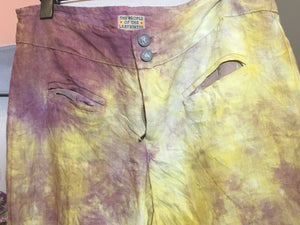 The People of the Labyrinths Yellow Lavender Hombre Linen Pants 2400-417-3320