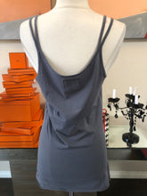 Load image into Gallery viewer, 291 Size 2 Gray Black Peace Sign Studs Cotton Tank Dress 2400-888-6821
