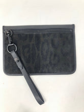 Load image into Gallery viewer, Alexander Wang Black Animal Print Calf Hair Wristlet Bag Purse 1-535-113021
