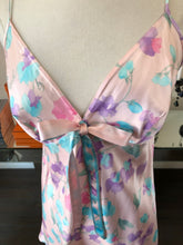 Load image into Gallery viewer, Leonard Paris Pink &amp; Green Floral Silk Satin Chemise 2400-927-31022
