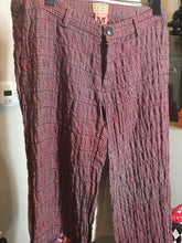 Load image into Gallery viewer, The People of the Labyrinths Burgundy Wool Plaid Pants NWT 2400-290-22920
