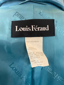 Louis Feraud Size 12 Blue Cashmere Blazer