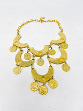 Load image into Gallery viewer, Alexis Kirk Gold Egyption Bib Necklace Vintage - 2536-1-12821
