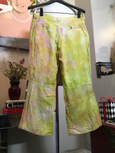 Load image into Gallery viewer, The People of the Labyrinths Peach Green Hombre Linen Pants 2400-409-22720
