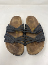 Load image into Gallery viewer, Birkenstock 39 Black Leather Sandals
